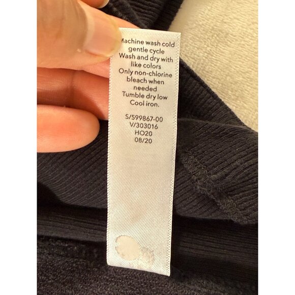 Athleta Balance Long Sleeve Crewneck Dress With Pockets Black - Picture 12 of 12